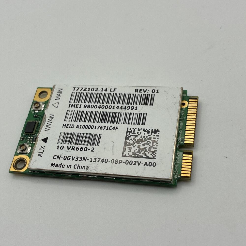 Dell 7.2 Mbps HSDPA WWAN Broadband Card T77Z102.14 LF 10-VR660-2 USA Seller